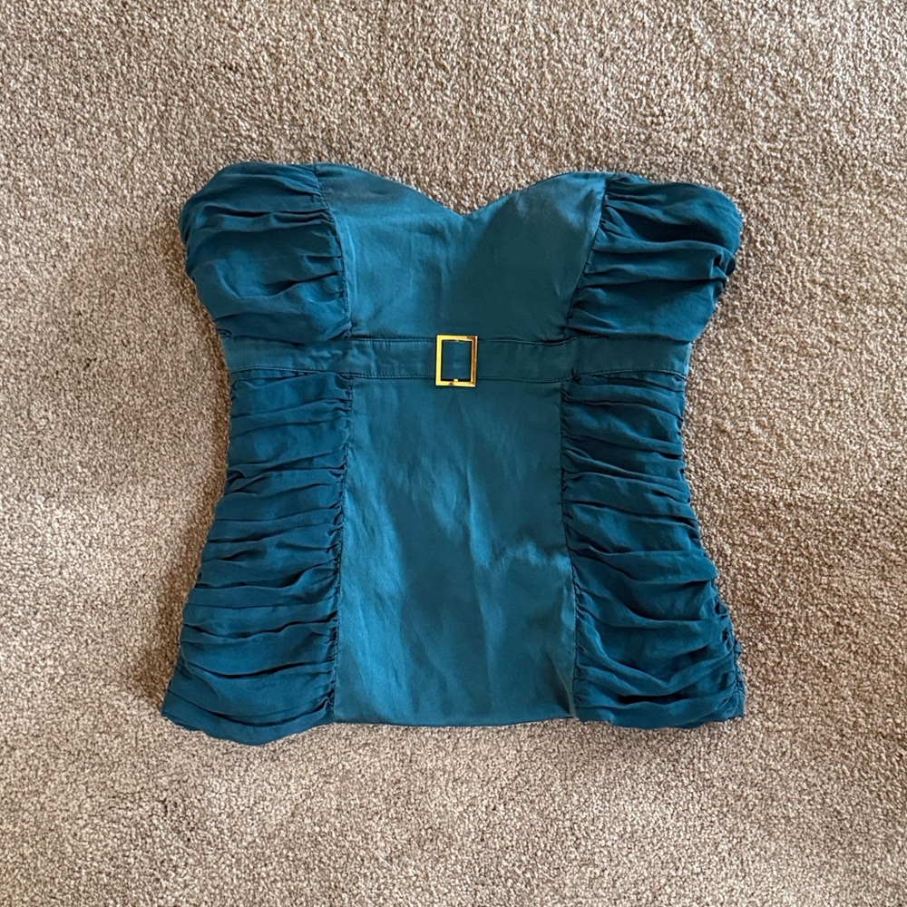 Silk Corset Strapless Top